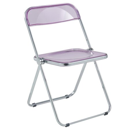 Kd Lawrence Acrylic Folding Chair with Metal Frame, Magenta KD3033005